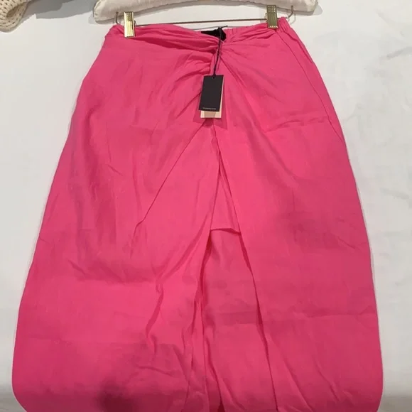 NWT Monrow Side Gathered Midi Skirt - Picture 5 of 12